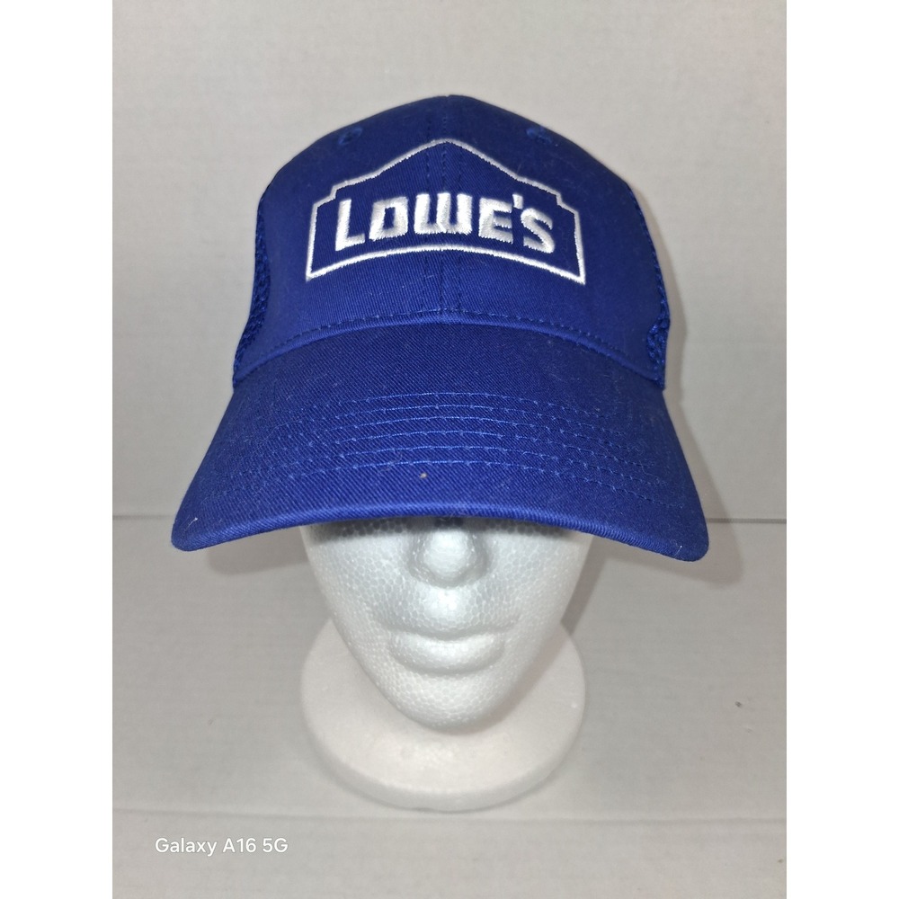 Lowe's Embroidered Logo Blue Adjustable Mesh Back Baseball Cap Hat‎